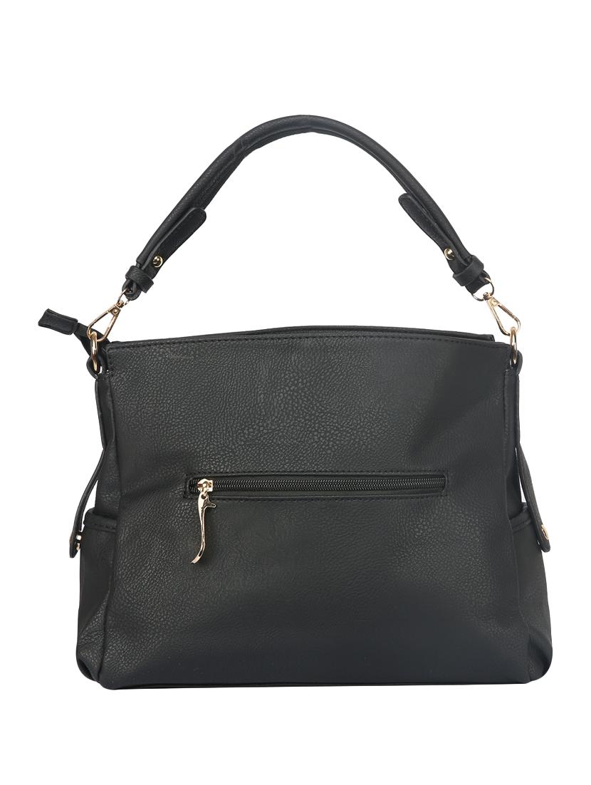 black leatherette regular handbag - 14777227 - Zoom Image - 2