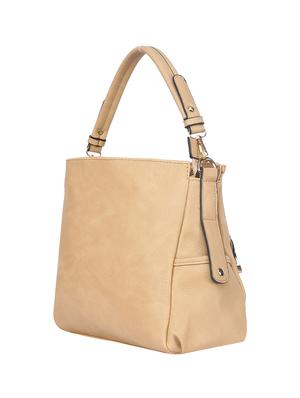 beige leatherette regular handbag - 14777229 - Standard Image - 4