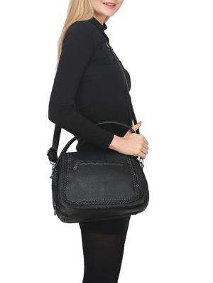 black leatherette regular sling bag - 14777236 - Standard Image - 5