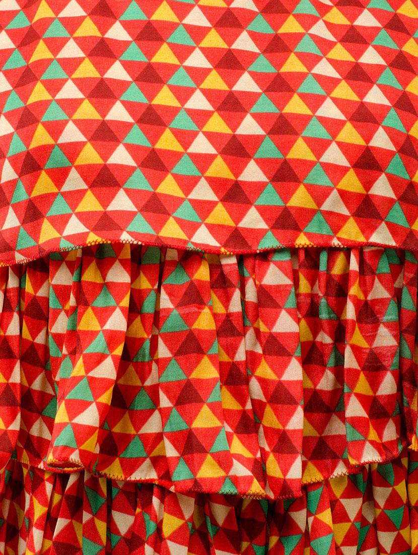 geometric ruffle layered top - 14783107 - Zoom Image - 4