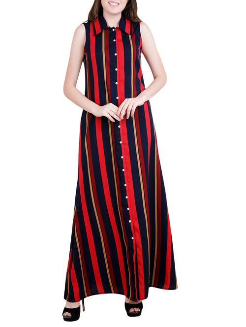 button up striped shirt dress - 14783216 - Standard Image - 1
