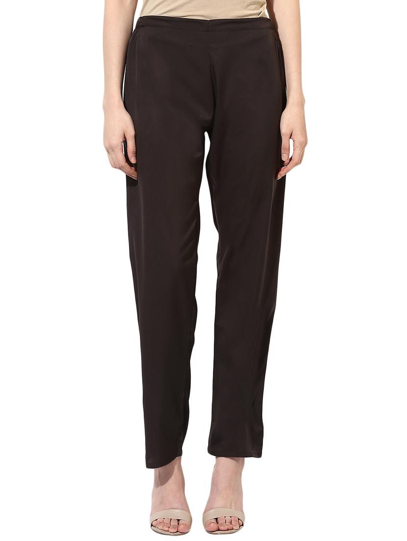black solid chinos trouser - 14784497 - Zoom Image - 1