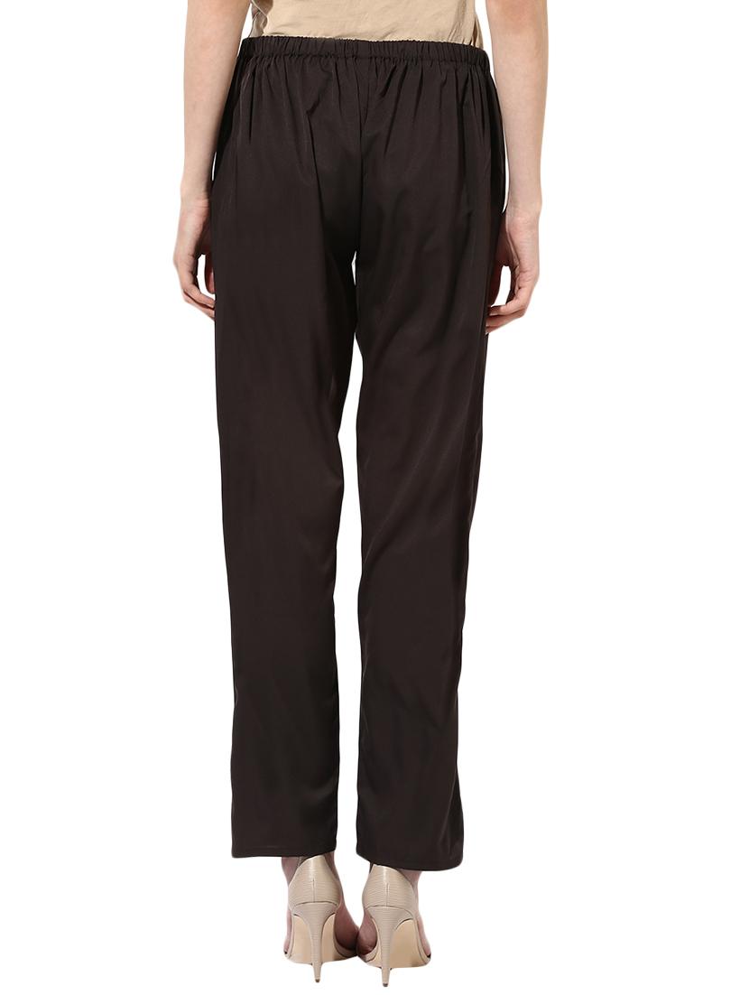 black solid chinos trouser - 14784497 - Zoom Image - 3