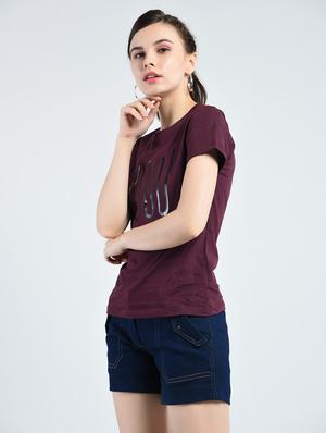 brown cotton jersey tee - 14785754 - Standard Image - 2