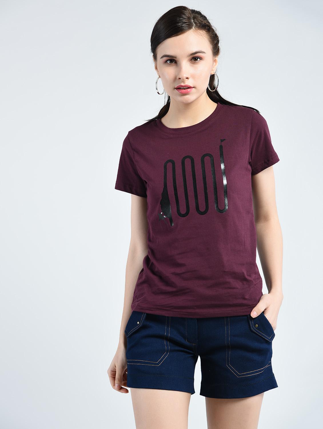 brown cotton jersey tee - 14785754 - Zoom Image - 1