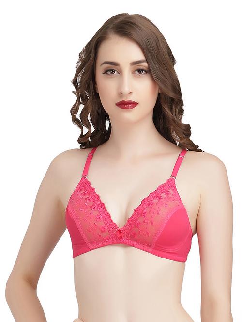lace detail bow patch bra - 14786113 - Very Small Image - 1