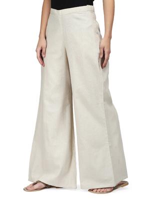 beige cotton palazzo - 14787401 - Standard Image - 2