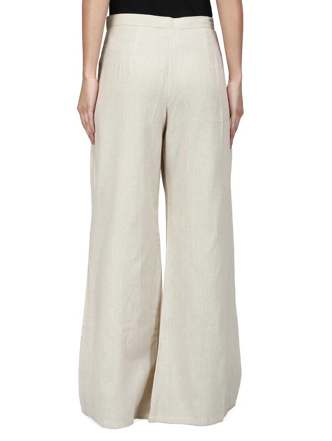 beige cotton palazzo - 14787401 - Zoom Image - 3