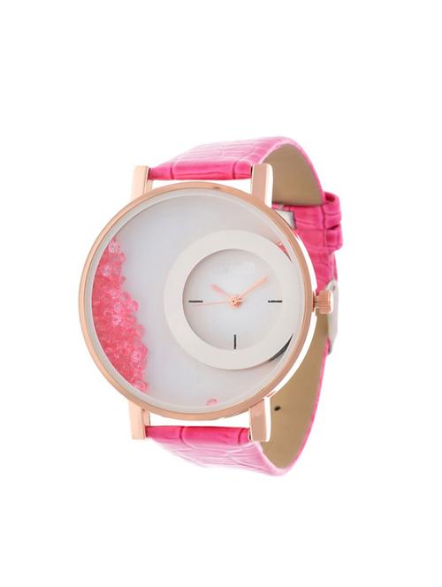 Women Pink leather Strap Analog Watch - 14789373 - Standard Image - 1