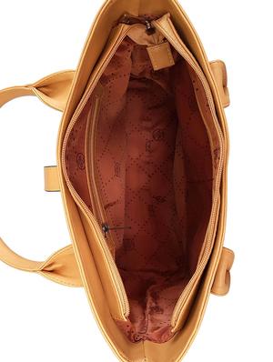 brown leatherette regular handbag - 14790058 - Standard Image - 3