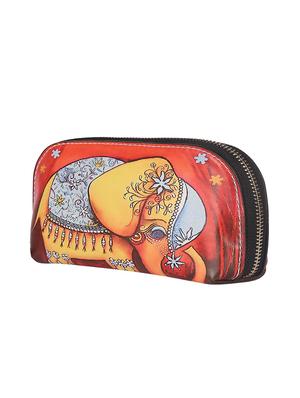red leatherette regular clutch - 14790182 - Standard Image - 4