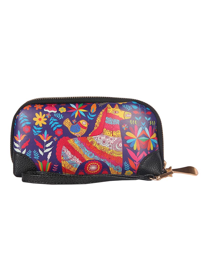 multi colored leatherette regular clutch - 14790186 - Zoom Image - 2