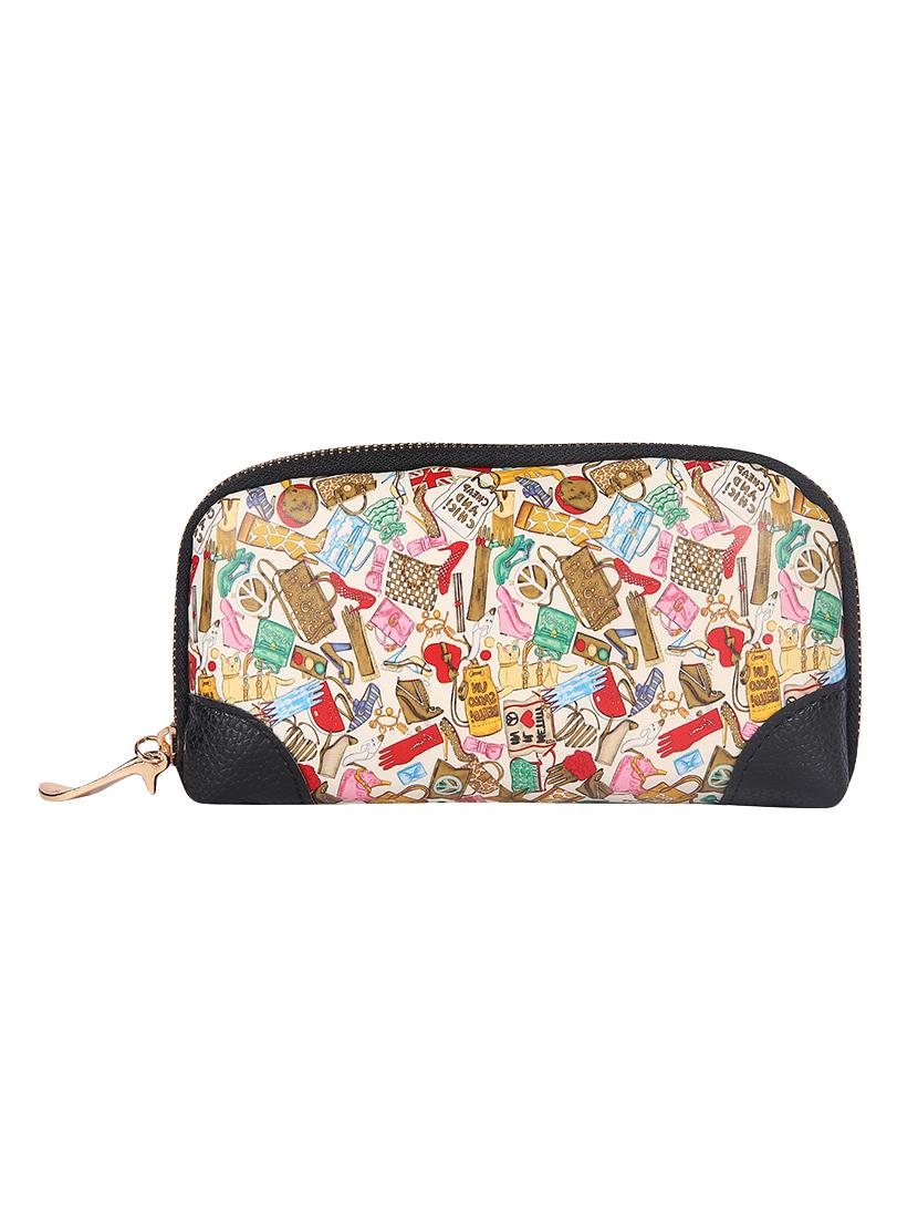multi colored leatherette regular clutch - 14790192 - Zoom Image - 1
