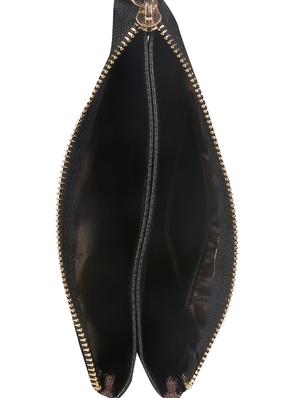 black leatherette regular clutch - 14790200 - Standard Image - 3