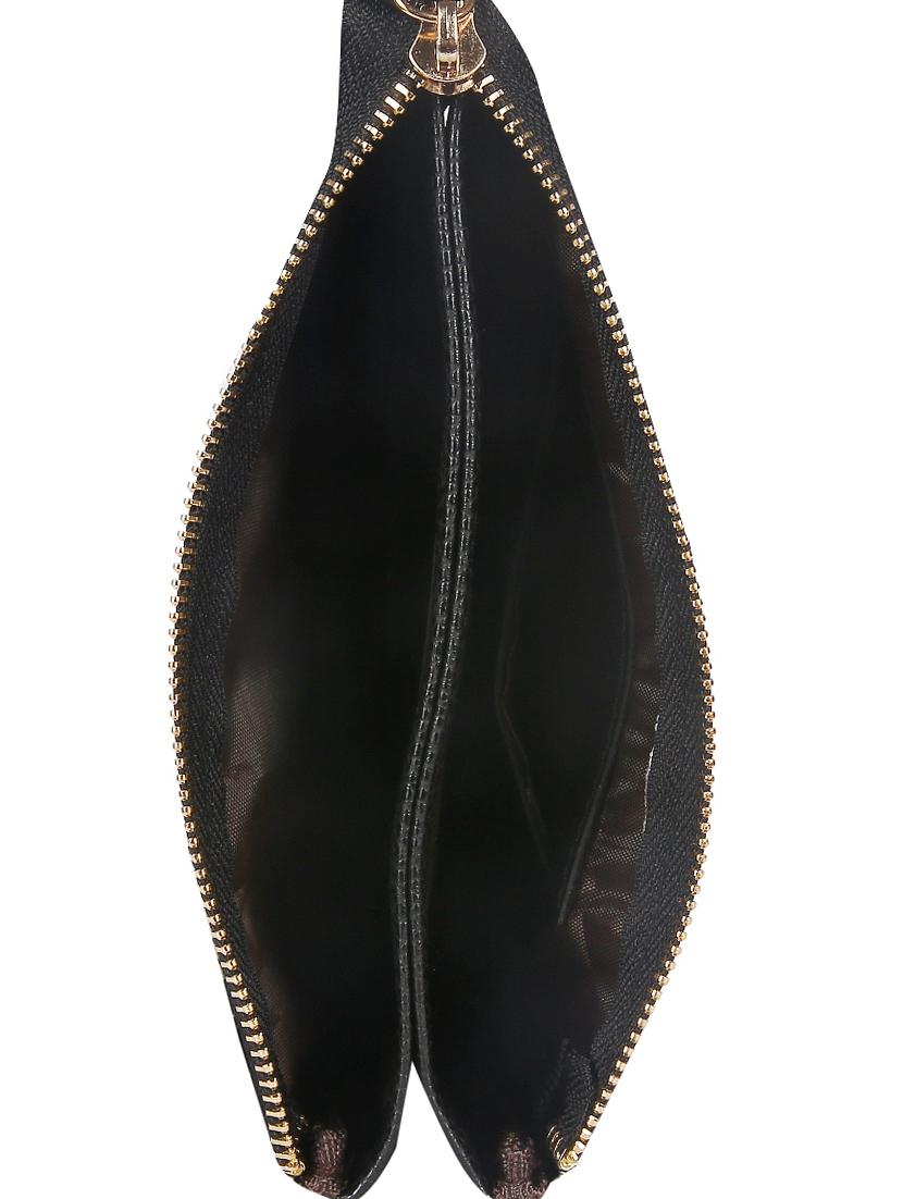 black leatherette regular clutch - 14790200 - Zoom Image - 3