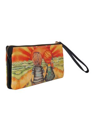 multi colored leatherette regular clutch - 14790201 - Standard Image - 4