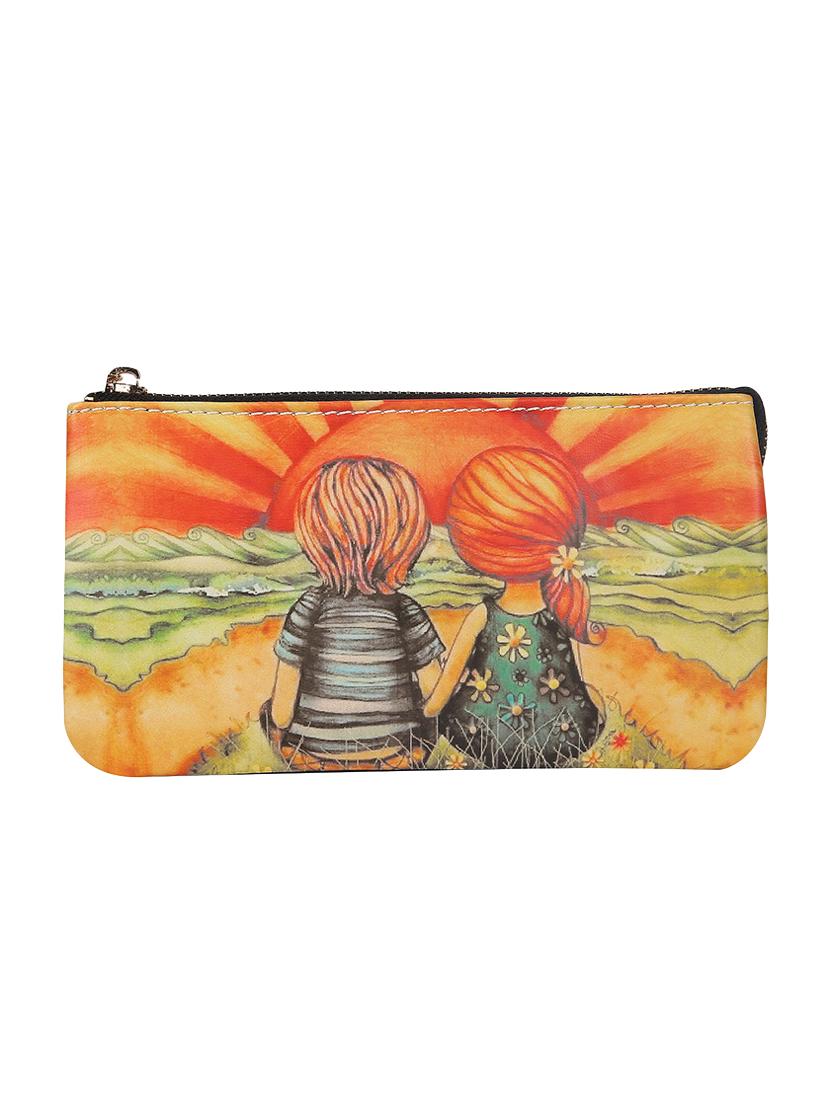 multi colored leatherette regular clutch - 14790201 - Zoom Image - 1