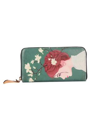 green leatherette regular clutch - 14790202 - Standard Image - 2