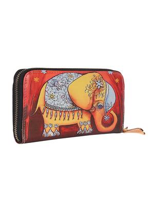 red leatherette regular clutch - 14790207 - Standard Image - 4