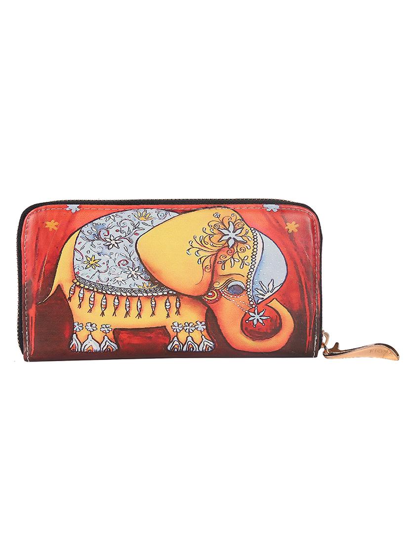 red leatherette regular clutch - 14790207 - Zoom Image - 2