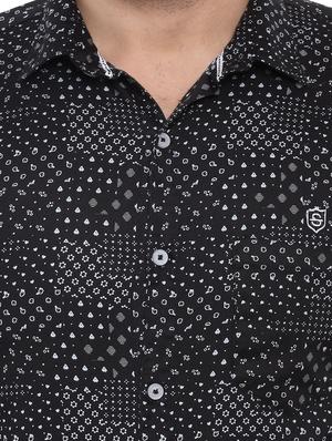 black cotton casual shirt - 14790384 - Standard Image - 4