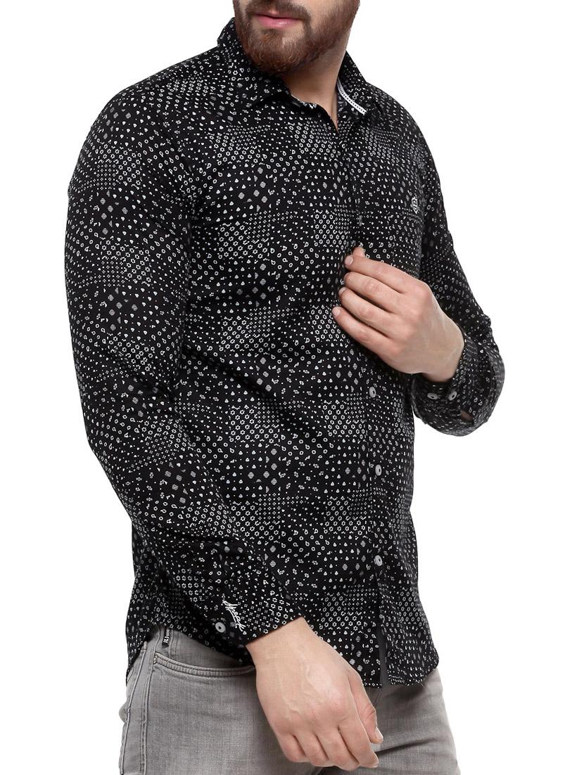 black cotton casual shirt - 14790384 - Zoom Image - 2
