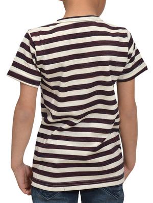 henley neck striped t-shirt - 14791326 - Standard Image - 2