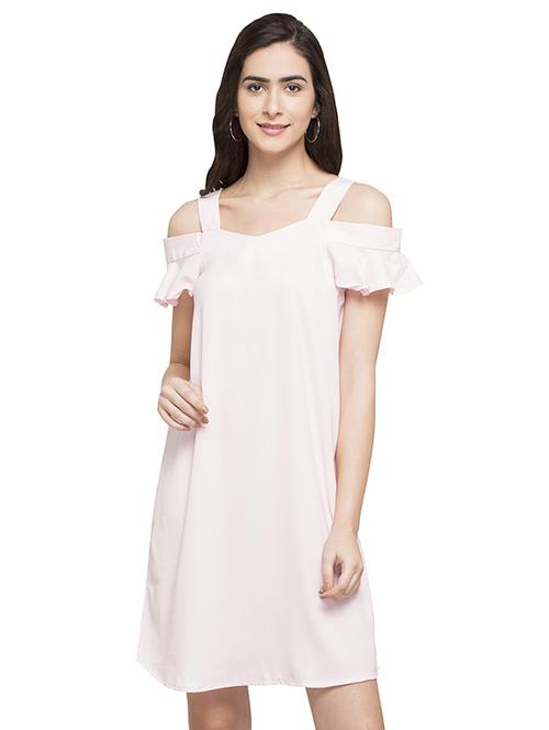 pink solid a-line dress - 14791750 - Standard Image - 1