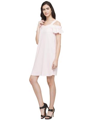pink solid a-line dress - 14791750 - Standard Image - 4