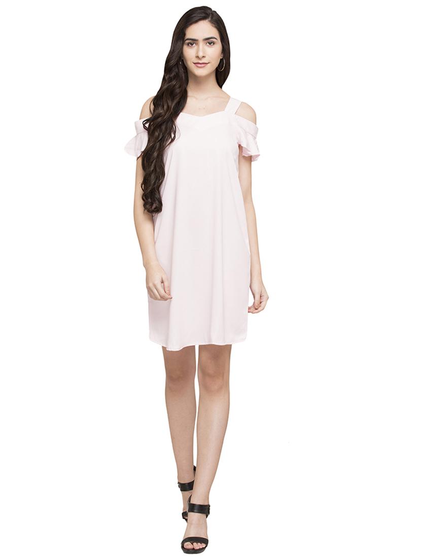 pink solid a-line dress - 14791750 - Zoom Image - 2