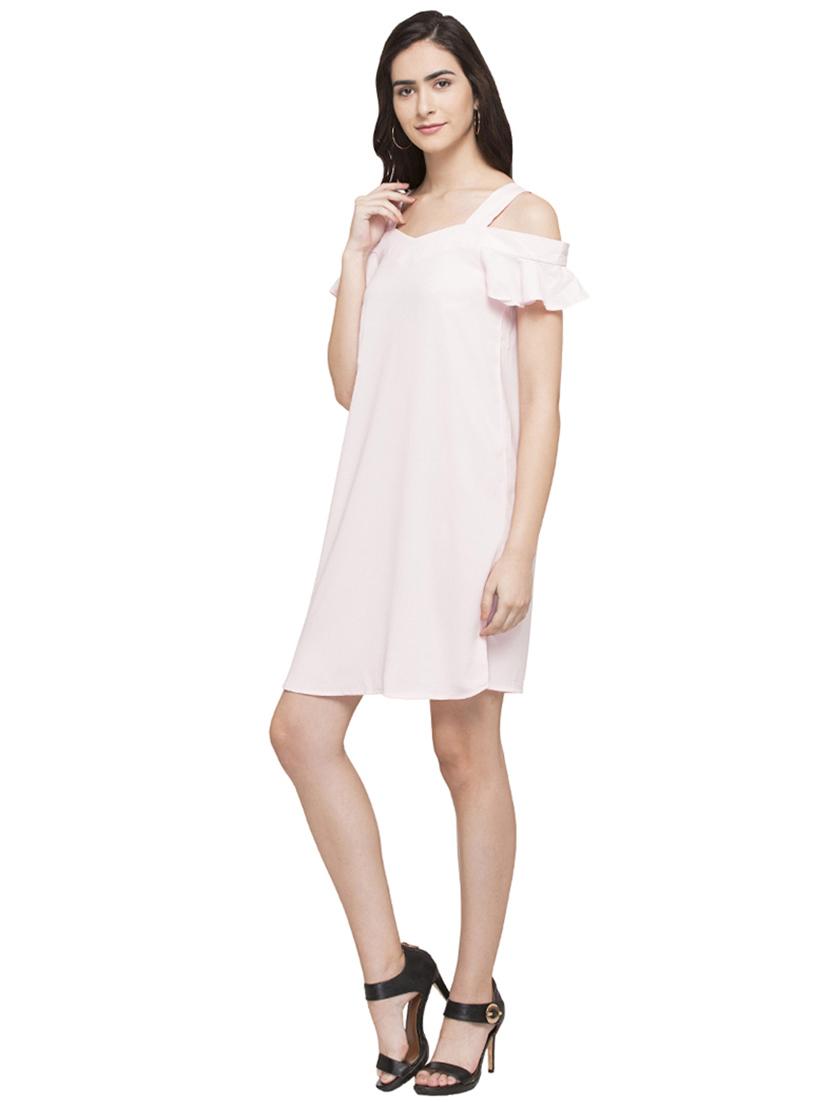 pink solid a-line dress - 14791750 - Zoom Image - 4