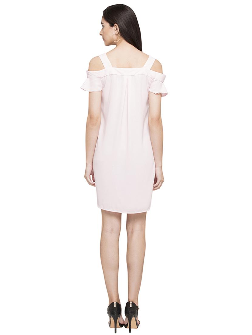 pink solid a-line dress - 14791750 - Zoom Image - 5