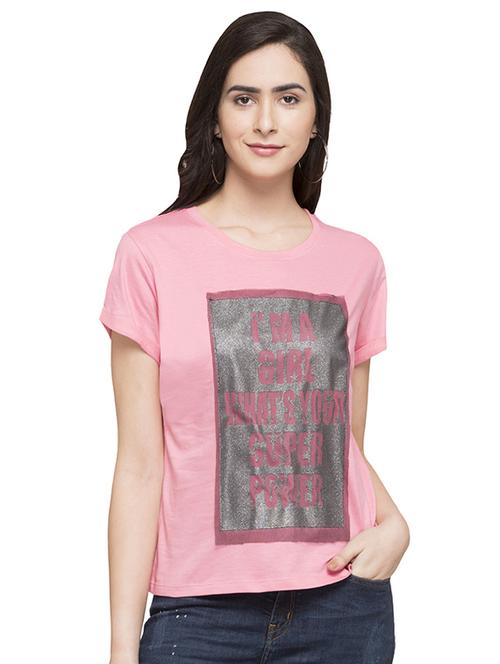 pink printed tee - 14791800 - Very Small Image - 1