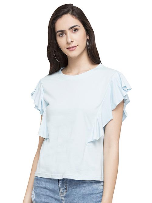 light blue solid top - 14791825 - Standard Image - 1