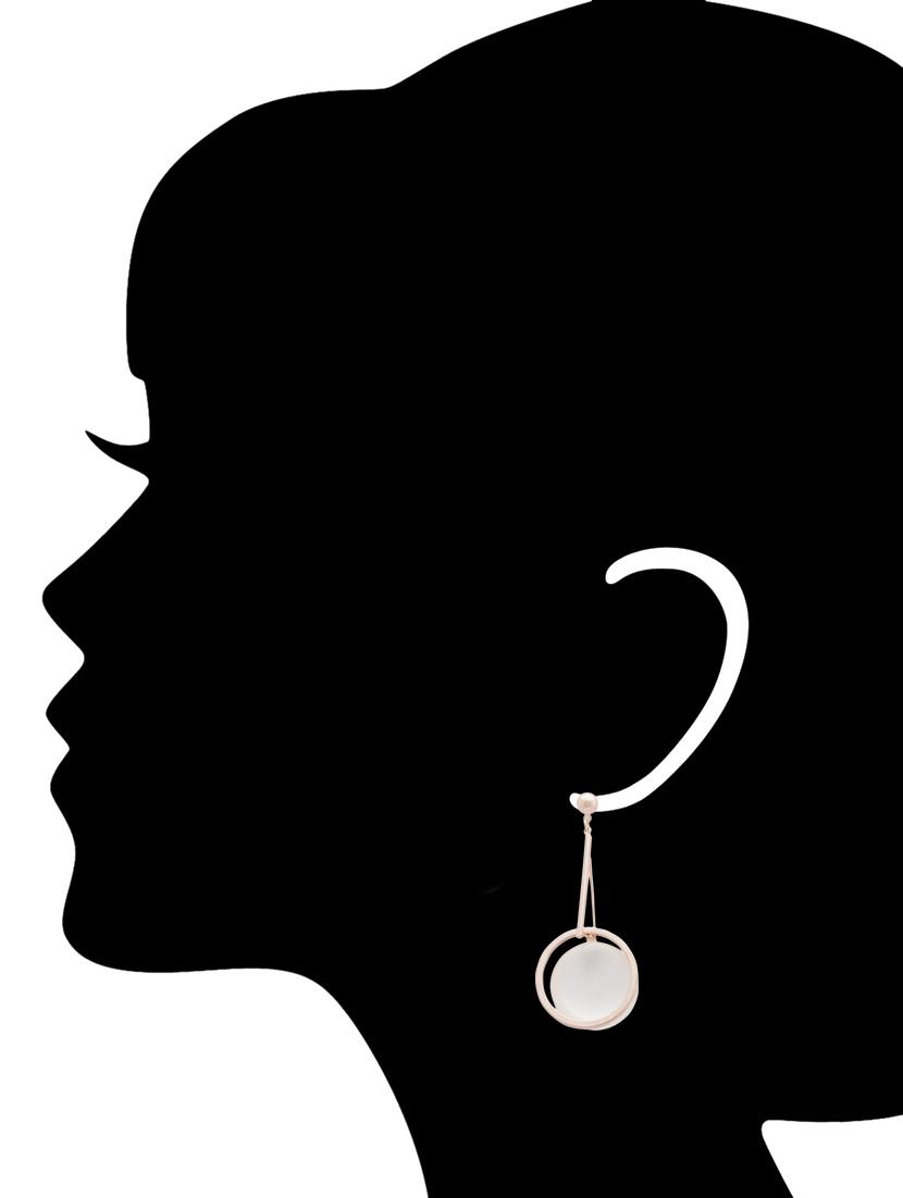 pink metal drop earrings - 14792262 - Zoom Image - 2