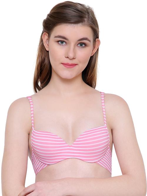 lightly padded striped t-shirt bra - 14793883 - Standard Image - 1