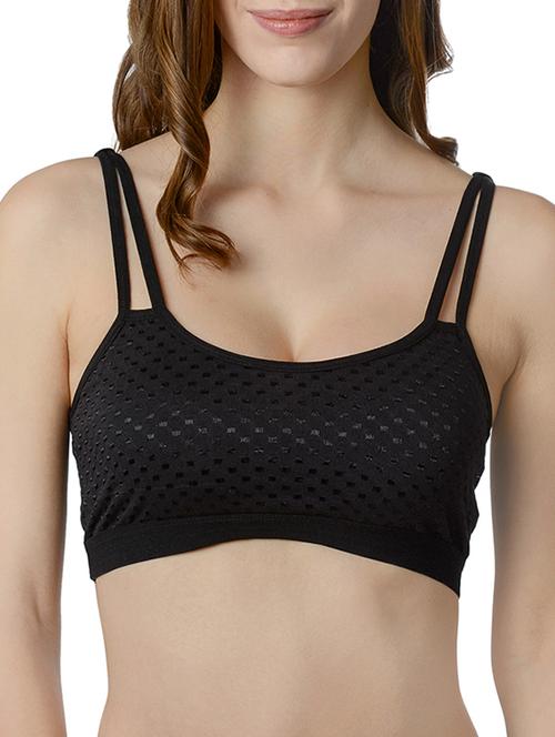 black embroidered bra - 14796101 - Very Small Image - 1