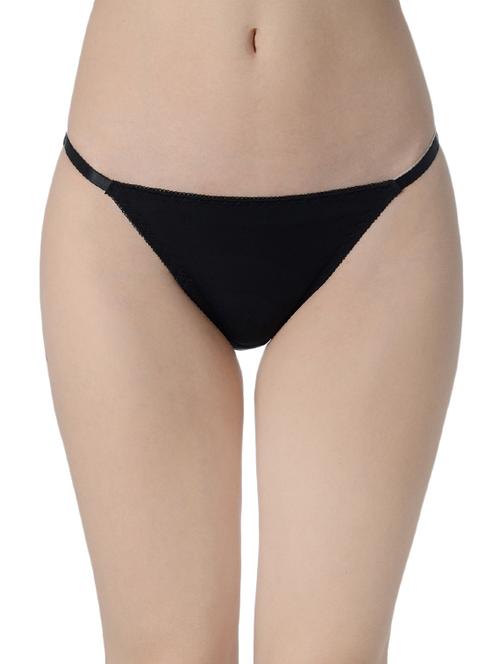 black solid bikini panty - 14796105 - Very Small Image - 1