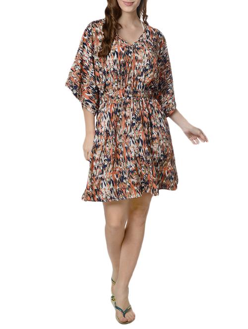 multi colored printed coverup - 14796116 - Very Small Image - 1