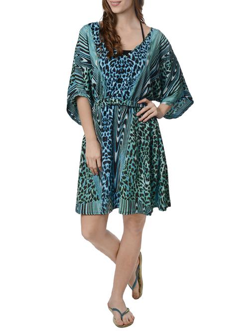 blue animal print coverup - 14796127 - Very Small Image - 1