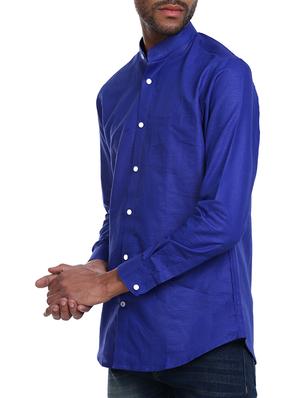 blue cotton casual shirt - 14797730 - Standard Image - 2