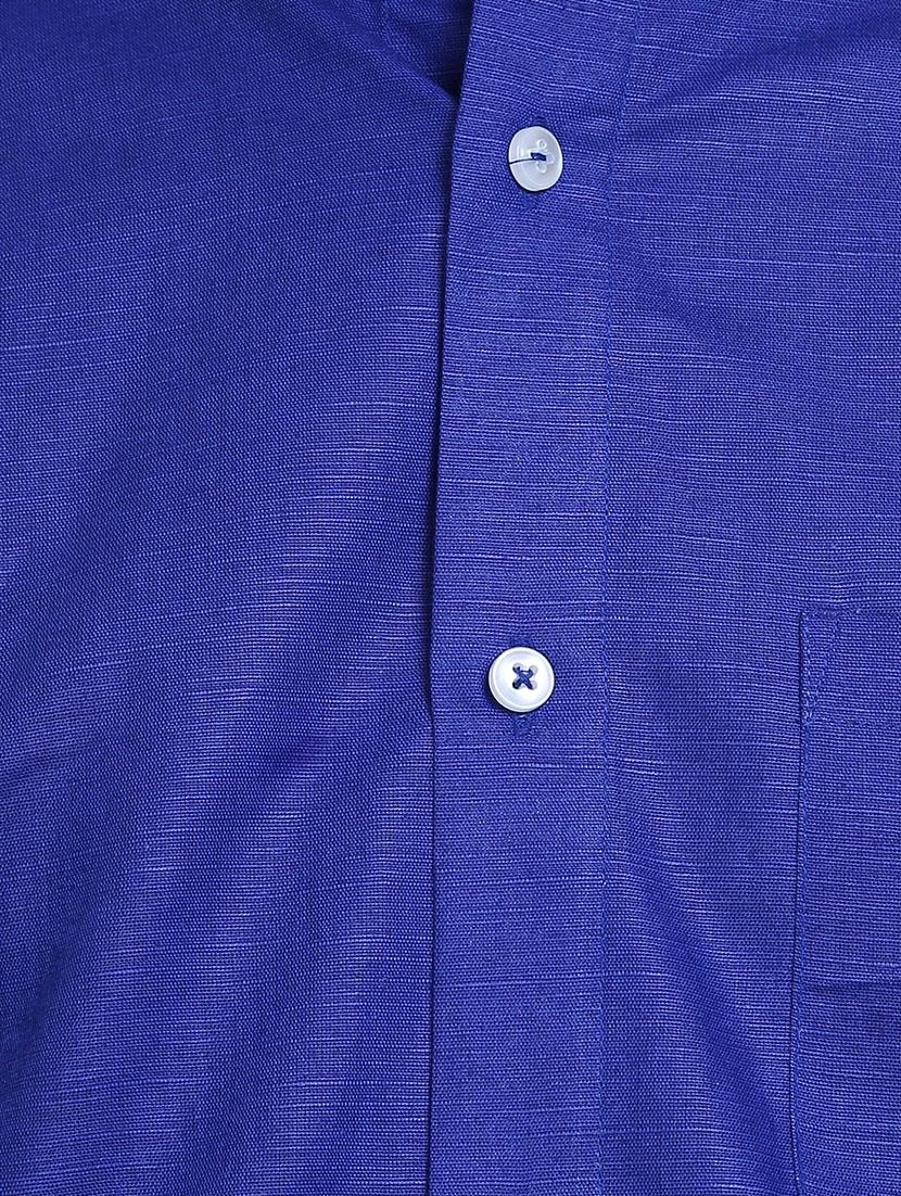 blue cotton casual shirt - 14797730 - Zoom Image - 4