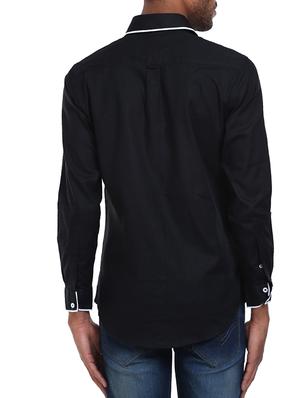 black cotton casual shirt - 14797732 - Standard Image - 3