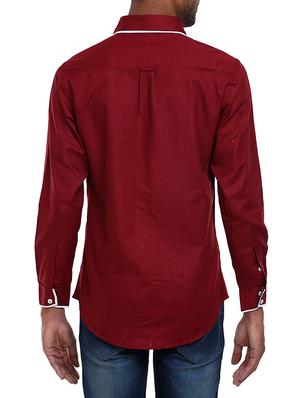 red cotton casual shirt - 14797733 - Standard Image - 3