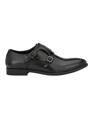 black leatherette slip on monk strap - 14797834 - Standard Image - 2