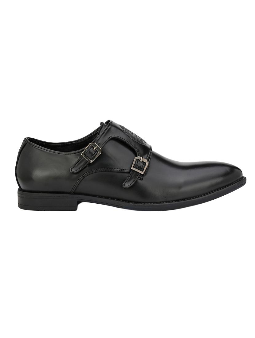 black leatherette slip on monk strap - 14797834 - Zoom Image - 2