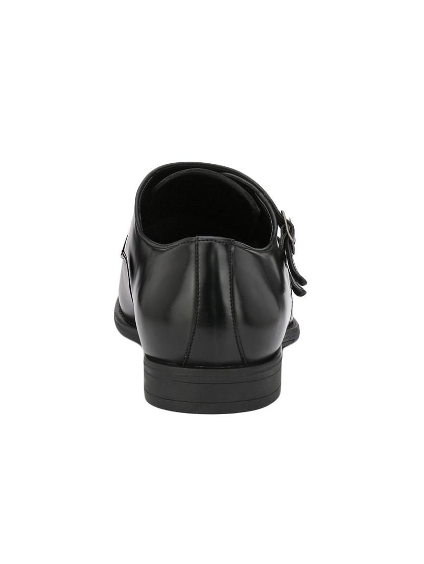 black leatherette slip on monk strap - 14797834 - Zoom Image - 3
