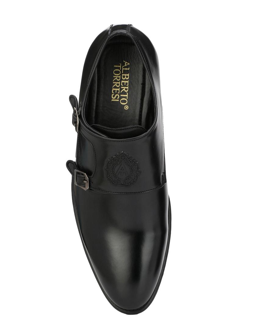black leatherette slip on monk strap - 14797834 - Zoom Image - 4