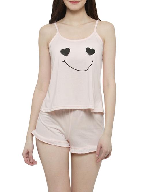 pink nightwear shorts set - 14798815 - Very Small Image - 1