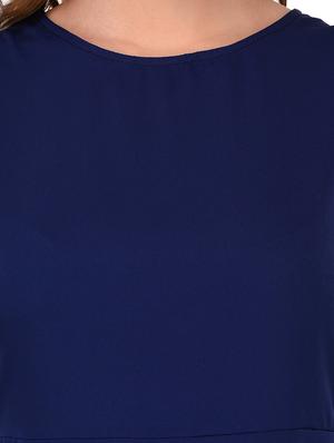 navy blue fit & flare dress - 14800066 - Standard Image - 5